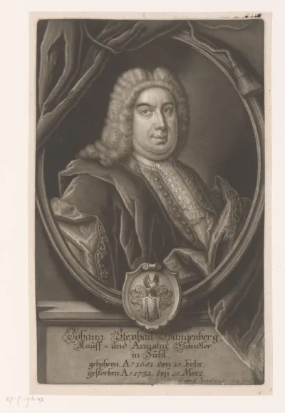Portret van Johann Stephan Spangenberg