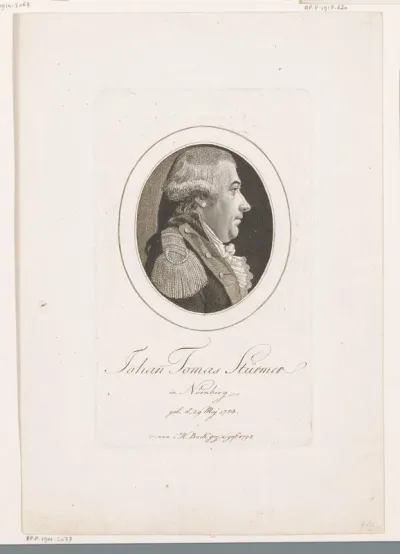 Portret van Johann Thomas Stürmer