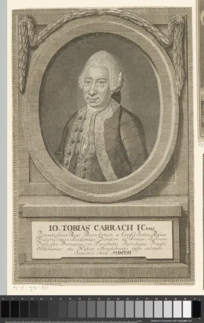 Portret van Johann Tobias Carrach