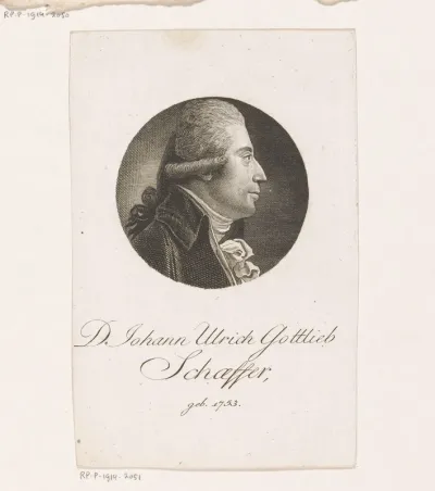 Portret van Johann Ulrich Gottlieb Schaeffer