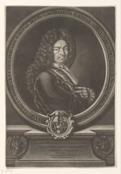 Portret van Johann Ulrich Pregitzer