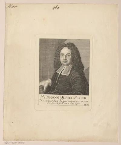 Portret van Johann Ulrich Stör