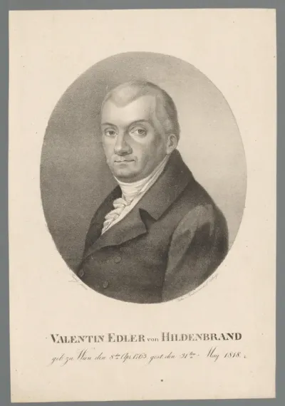 Portret van Johann Valentin Edler von Hildenbrand