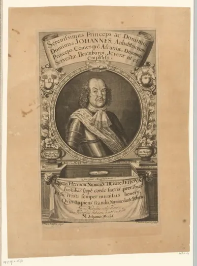 Portret van Johann VI von Anhalt-Zerbst