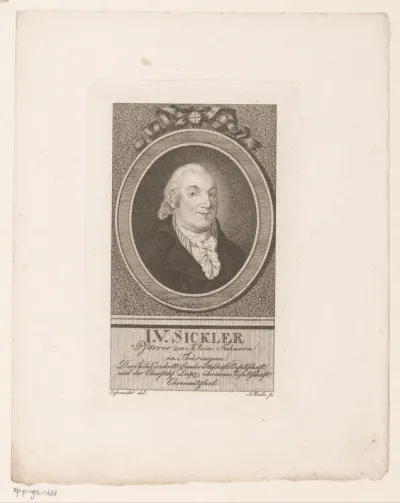 Portret van Johann Volkmar Sickler
