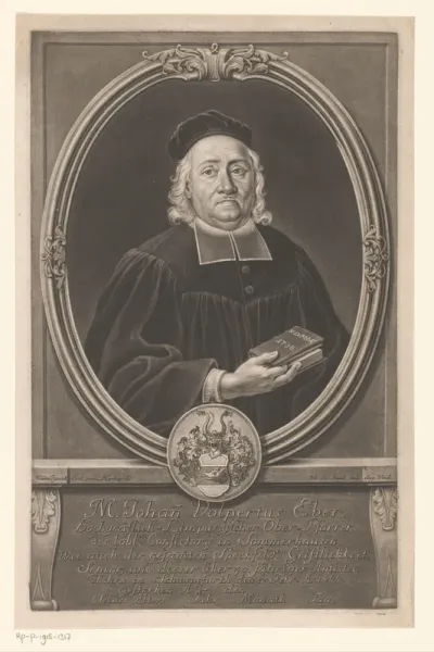 Portret van Johann Volpert Eber