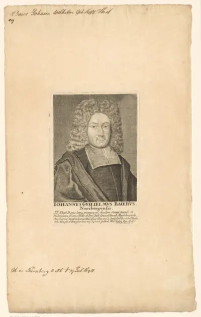 Portret van Johann Wilhelm Baier