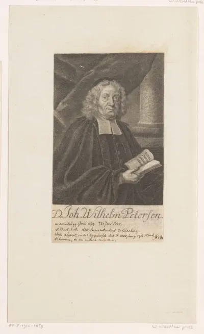 Portret van Johann Wilhelm Petersen