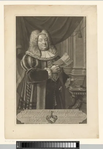 Portret van Johann Wilhelm Poemer