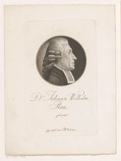 Portret van Johann Wilhelm Rau
