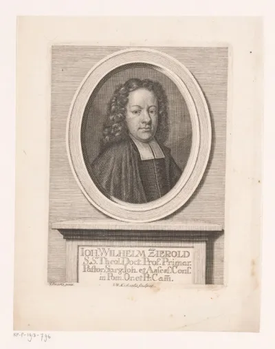 Portret van Johann Wilhelm Zierold