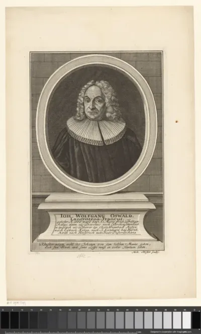 Portret van Johann Wolfgang Osswald