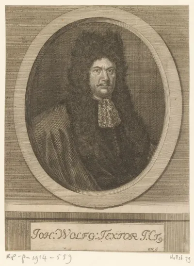 Portret van Johann Wolfgang Textor