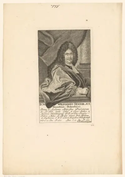Portret van Johann Wolfgang Textor