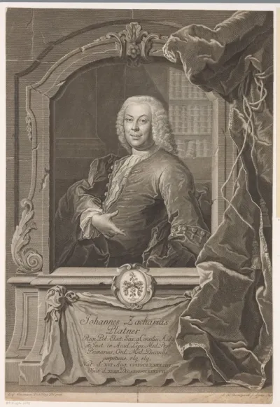 Portret van Johann Zacharias Platner
