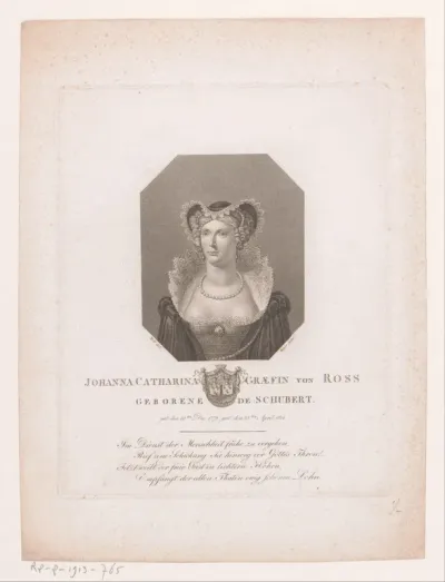 Portret van Johanna Catharina Schubert, gravin van Ross