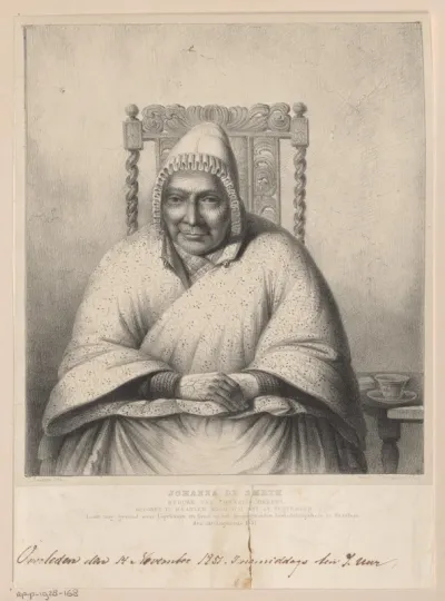 Portret van Johanna de Smeth op 100-jarige leeftijd
