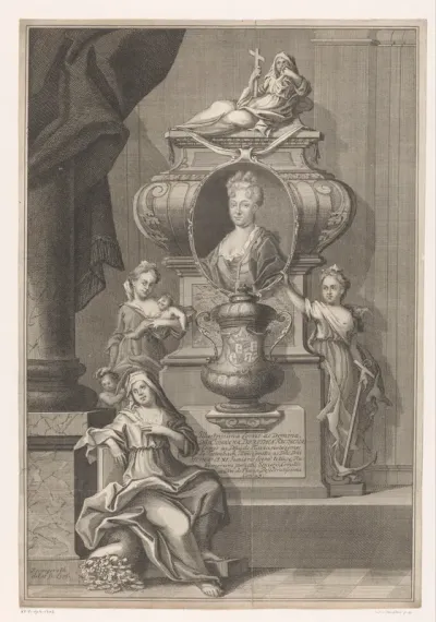 Portret van Johanna Dorothea, Gräfin Reuß-Schleiz