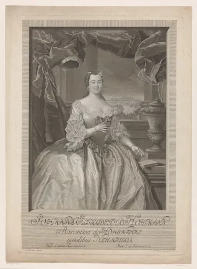 Portret van Johanna Elisabeth Hohmann, Freifrau von Hohenthal