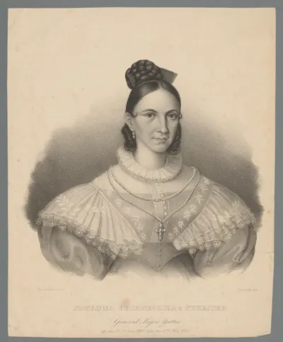 Portret van Johanna Friedericka von Streiter