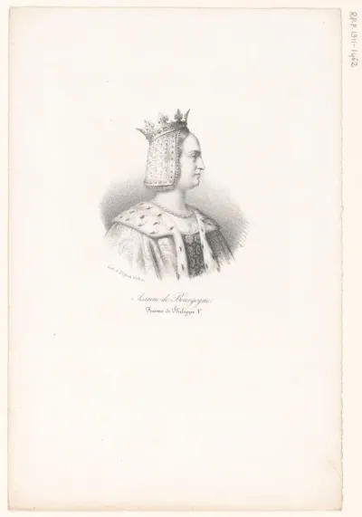 Portret van Johanna II van Bourgondië