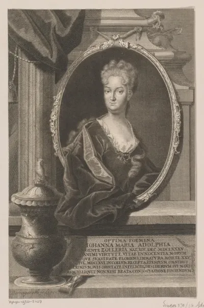 Portret van Johanna Maria Adolphi-Zoller