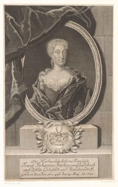 Portret van Johanna Sophia von Gladebeck