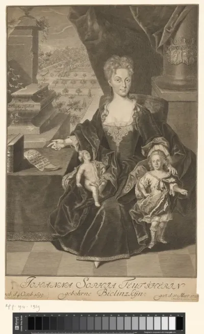Portret van Johanna Sophie Teutscher