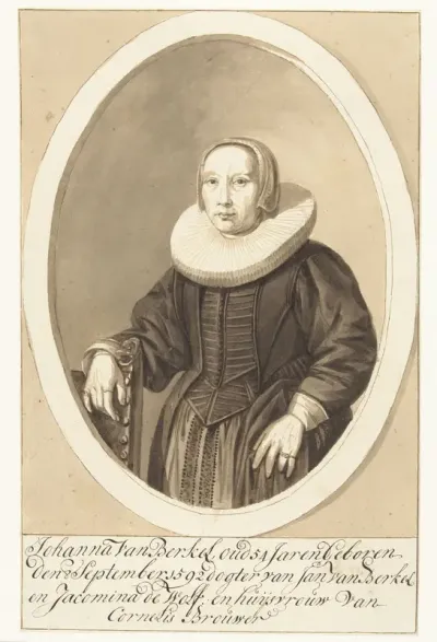 Portret van Johanna van Berckel in ovaal