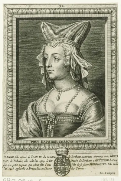 Portret van Johanna van Brabant, gemalin van Wencelaus I