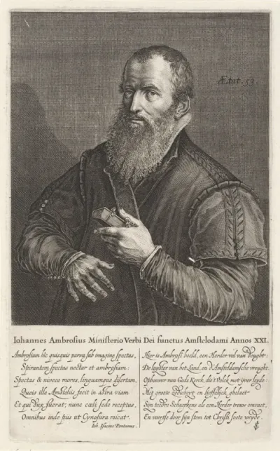 Portret van Johannes Ambrosius, predikant