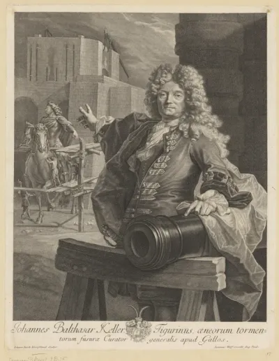 Portret van Johannes Balthasar Keller