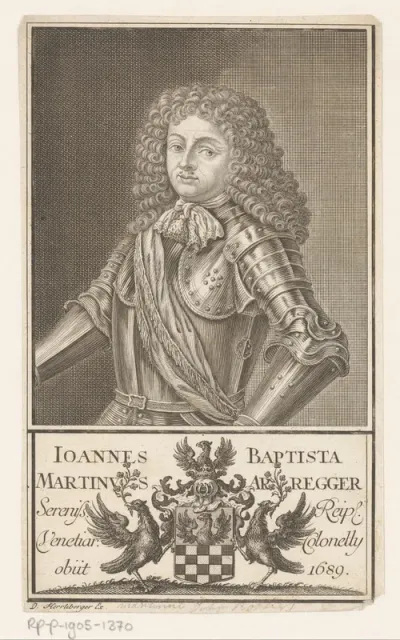 Portret van Johannes Baptista Martinus Arregger