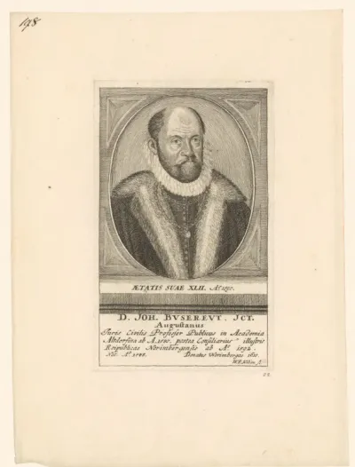 Portret van Johannes Busereuth op 42-jarige leeftijd