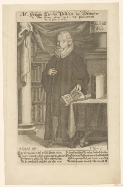 Portret van Johannes Ebert op 65-jarige leeftijd