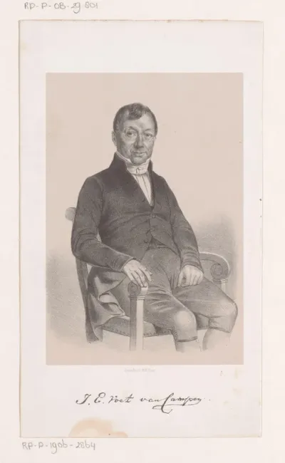 Portret van Johannes Eusebius Voet van Campen