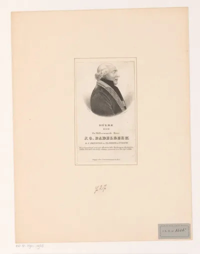 Portret van Johannes Gerardus van Dadelbeek