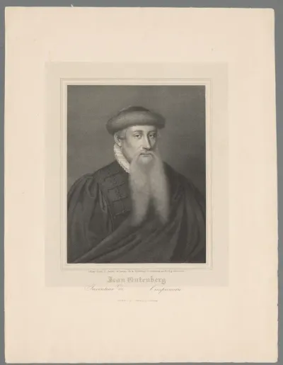 Portret van Johannes Gutenberg