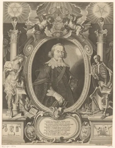 Portret van Johannes Heins op 53-jarige leeftijd