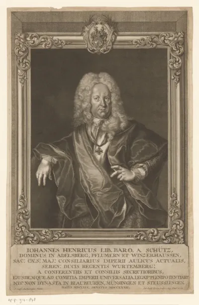 Portret van Johannes Henricus, baron van Schütz