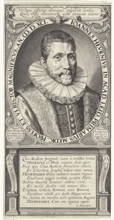 Portret van Johannes Heurnius