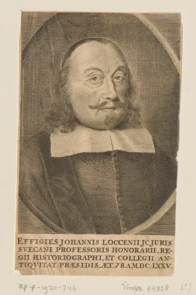 Portret van Johannes Loccenius op 78-jarige leeftijd