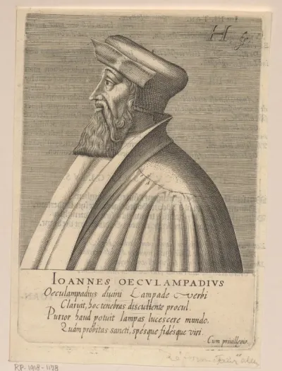 Portret van Johannes Oecolampadius