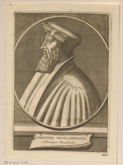 Portret van Johannes Oecolampadius
