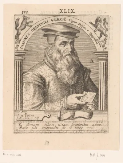Portret van Johannes Oporinus