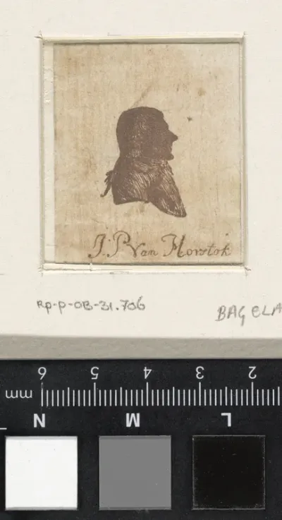 Portret van Johannes Petrus van Horstok in silhouet