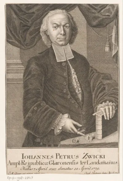 Portret van Johannes Petrus Zwicki