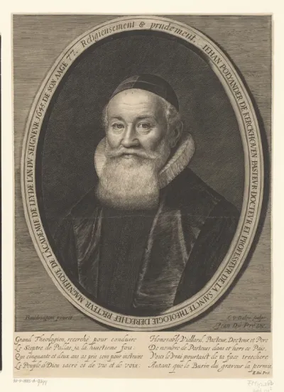 Portret van Johannes Polyander van Kerkhoven op 77-jarige leeftijd