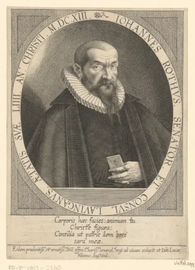 Portret van Johannes Roth op 54-jarige leeftijd