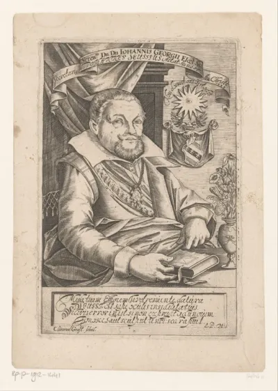 Portret van Johannes Seusse op 55-jarige leeftijd